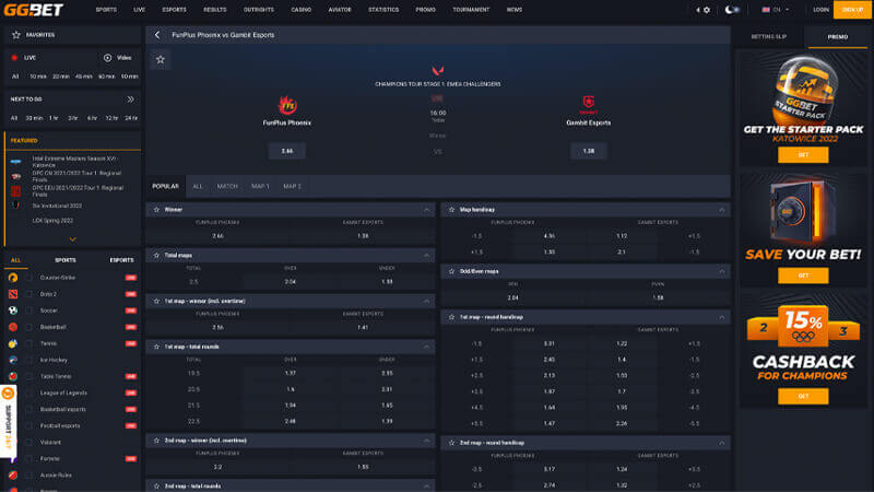 Bet on VALORANT Esports with GG.bet